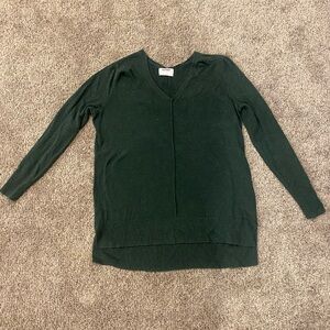 Green Relaxed Long Sleeve Sweater